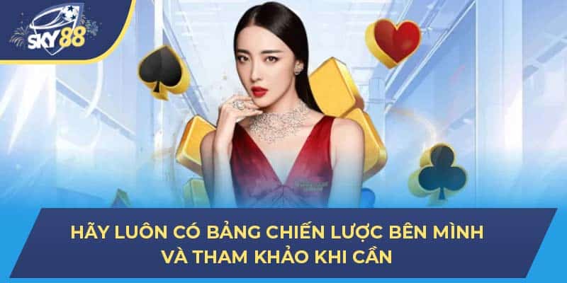 Hãy luôn có bảng chiến lược bên mình và tham khảo khi cần